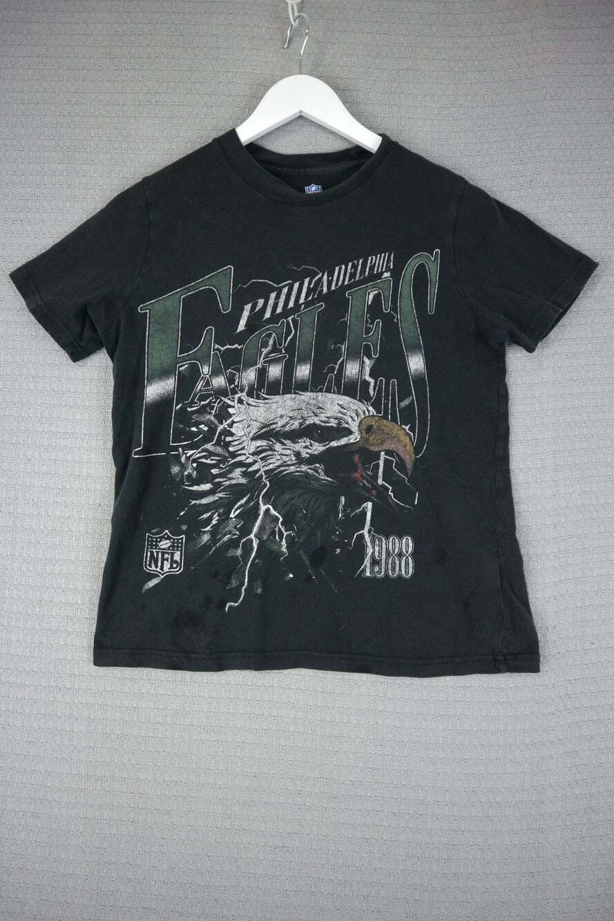 NFL Philadelphia Eagles Graphic T-Shirt Black Youth Size 13/14 Football Short Sl